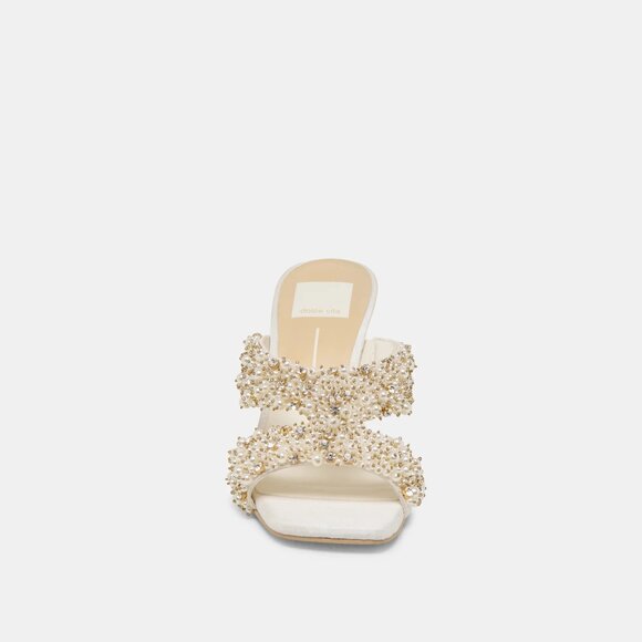 .NEW DOLCE VITA Gitel Rhinestone Heels in ivory for women 1025 3m7 - Picture 10 of 12